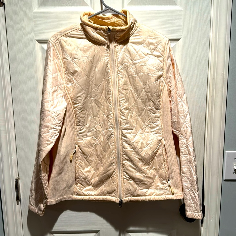 L.L. Bean fleece lined jacket, cream, color size XL regular women’s